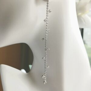 Vintage rhinestone Crystal dangle drop earrings